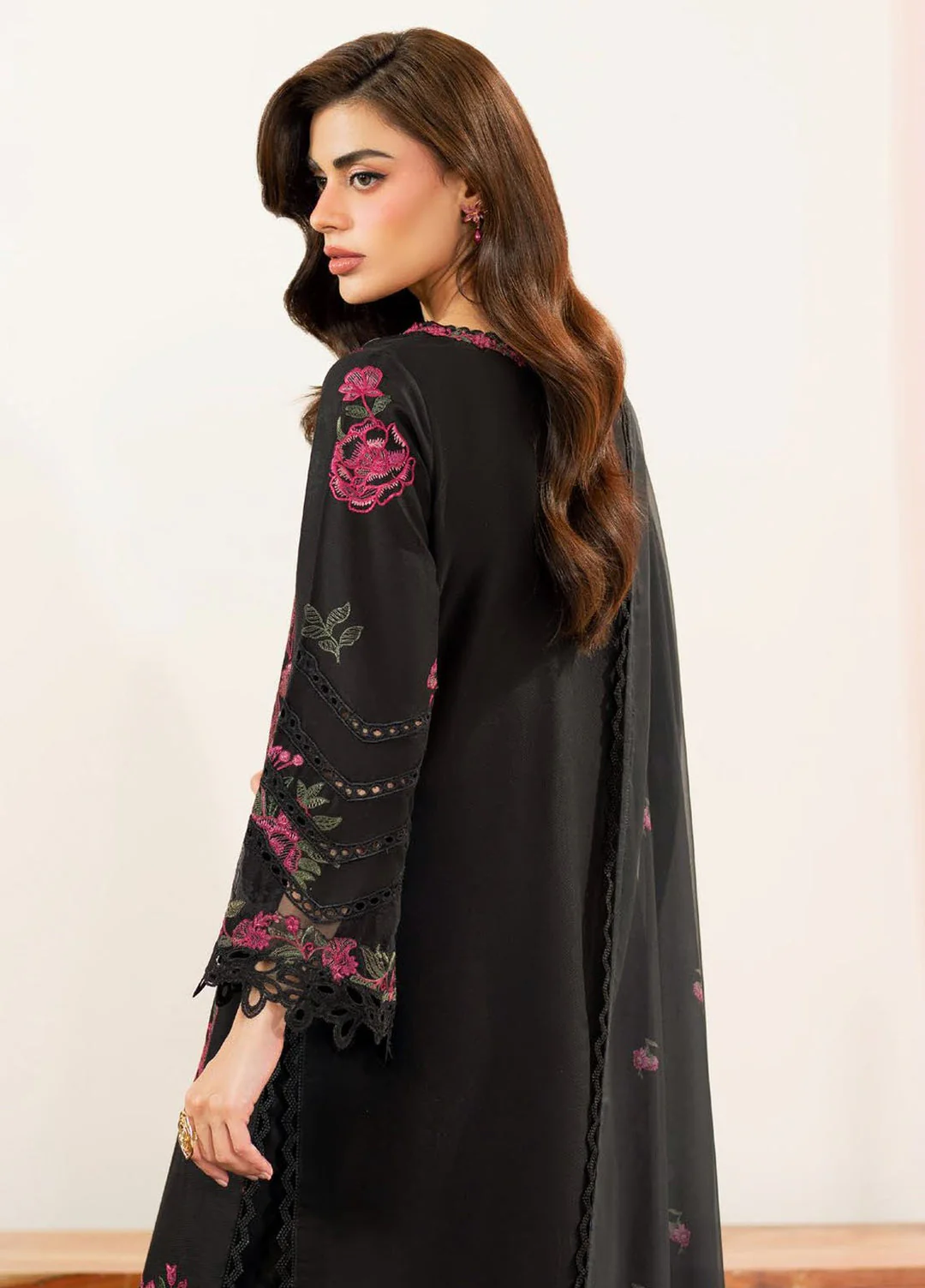 Iznik Embroidered Lawn Suits Unstitched 3 Piece IZ25FE IFE-06 - Summer Collection - Image 3