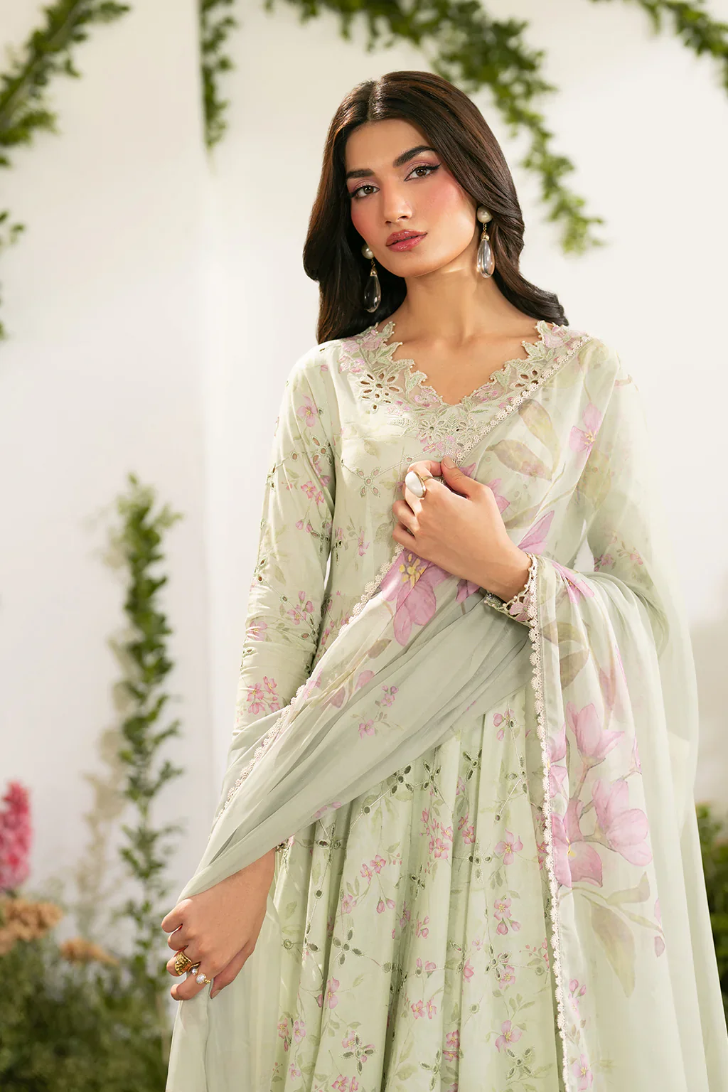 Iznik Embroidered Lawn Suits Unstitched 3 Piece IZ25FE IFE-11 - Image 5