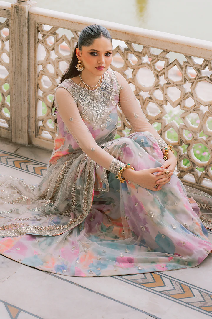Iznik Embroidered Lawn Suits Unstitched 3 Piece UE-312 - Image 11