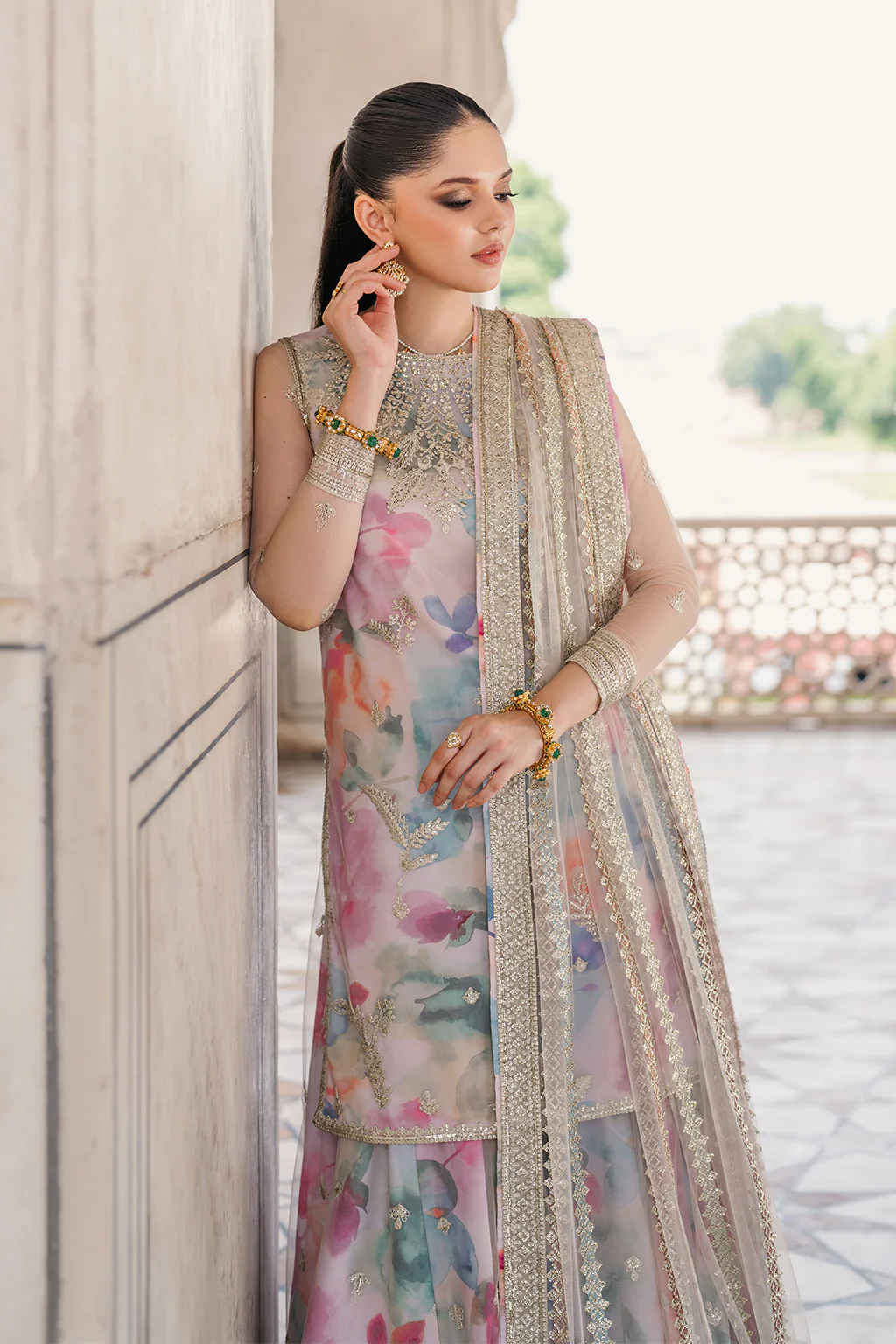 Iznik Embroidered Lawn Suits Unstitched 3 Piece UE-312 - Image 3