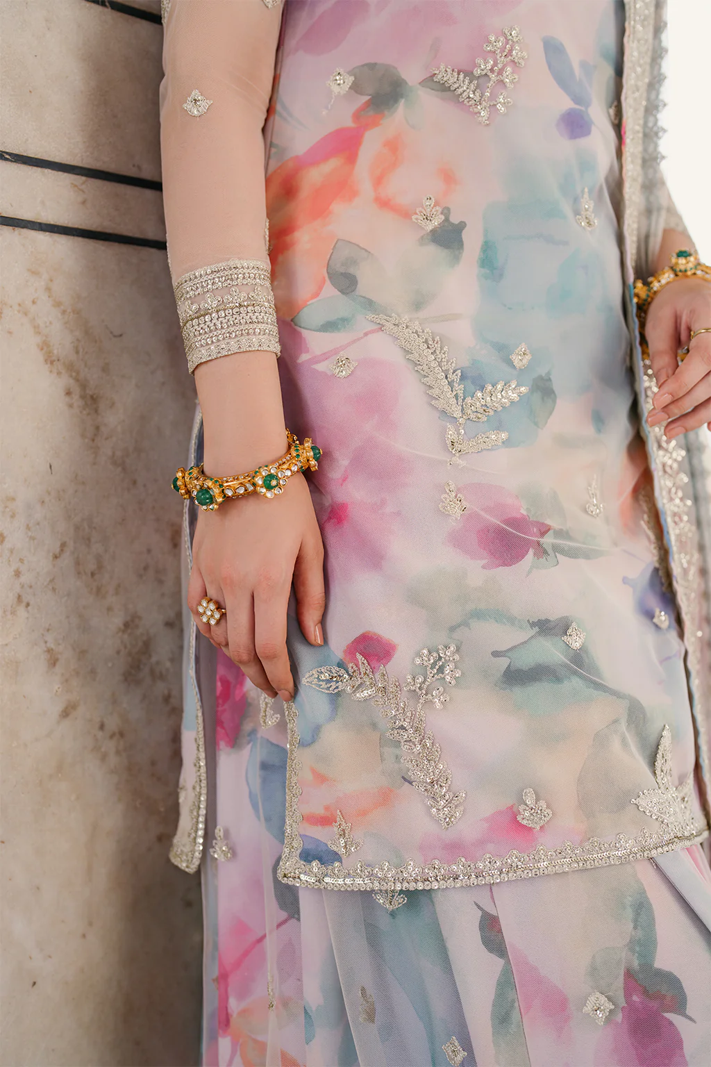 Iznik Embroidered Lawn Suits Unstitched 3 Piece UE-312 - Image 6