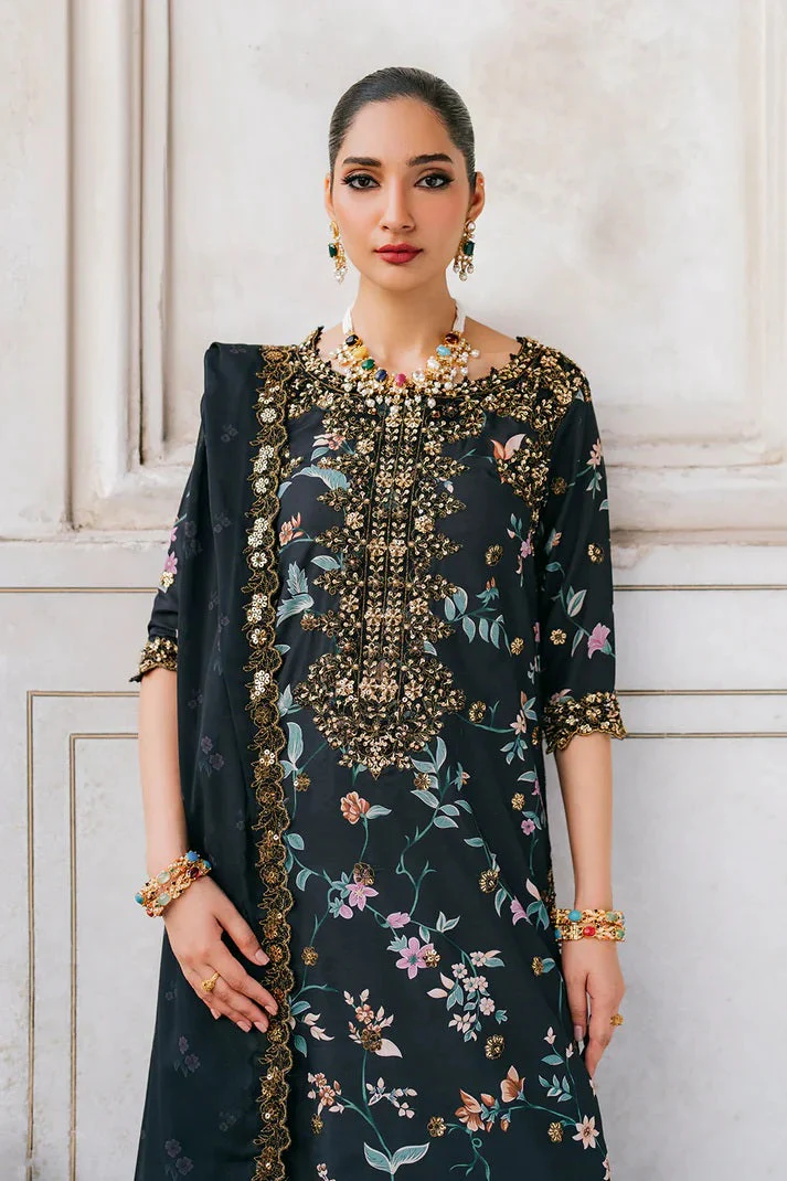 Iznik - Luxury Lawn Embroidered Unstitched 3 Piece - UE-317 - Image 2