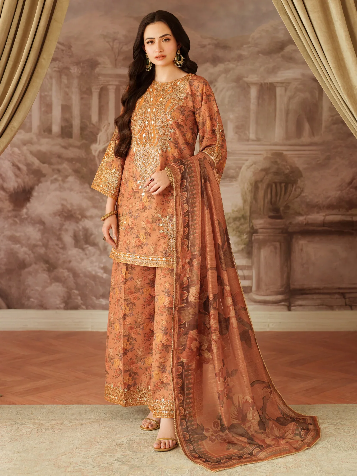 JAMINE - 3PC UNSTITCHED EMBROIDERED LAWN - BLS-63 - Image 2