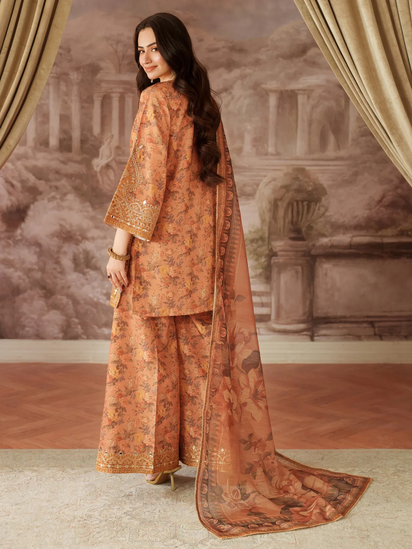 JAMINE - 3PC UNSTITCHED EMBROIDERED LAWN - BLS-63 - Image 5