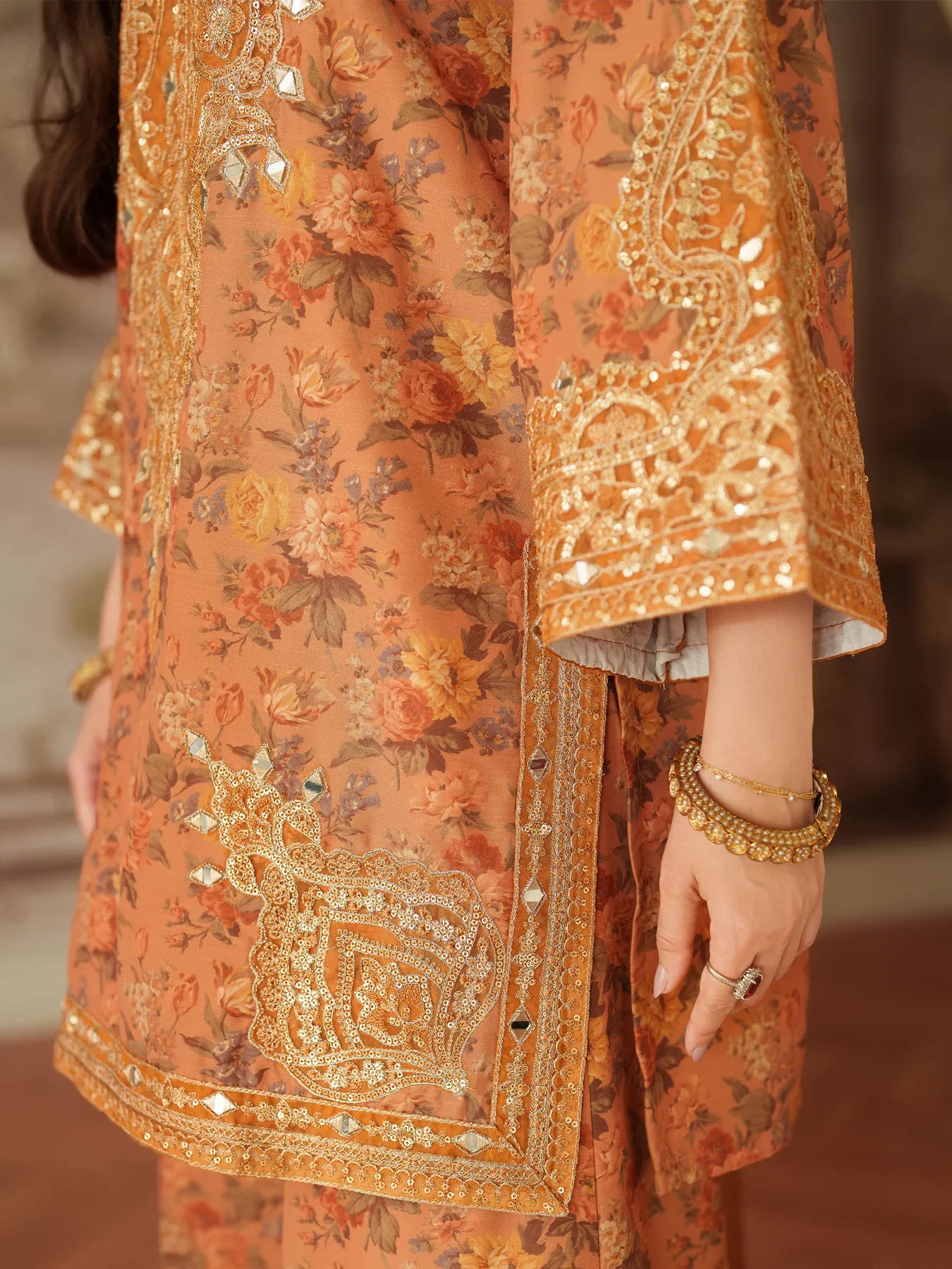JAMINE - 3PC UNSTITCHED EMBROIDERED LAWN - BLS-63 - Image 6