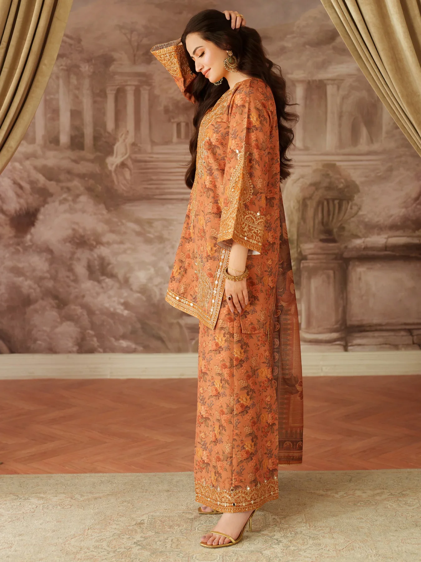 JAMINE - 3PC UNSTITCHED EMBROIDERED LAWN - BLS-63 - Image 7