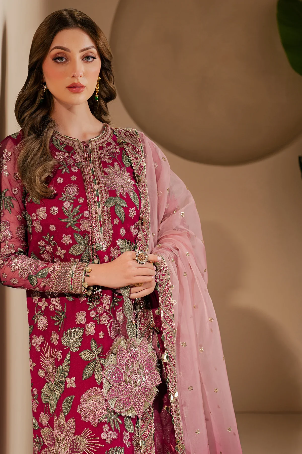 JAZMINE 3PC - EMBROIDERED CHIFFON WF'25-03 - Image 3