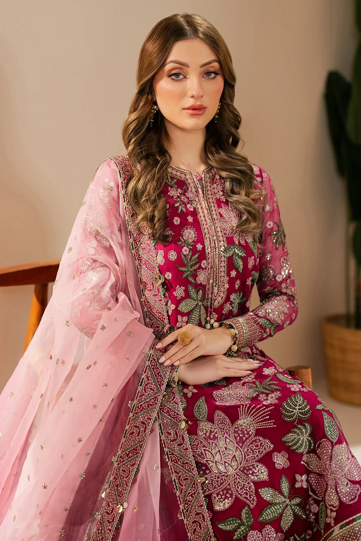 JAZMINE 3PC - EMBROIDERED CHIFFON WF'25-03 - Image 4
