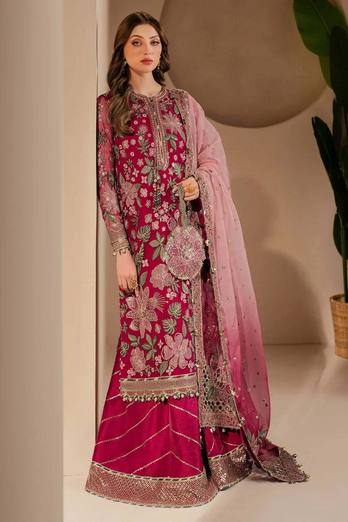JAZMINE 3PC - EMBROIDERED CHIFFON WF'25-03 - Image 8