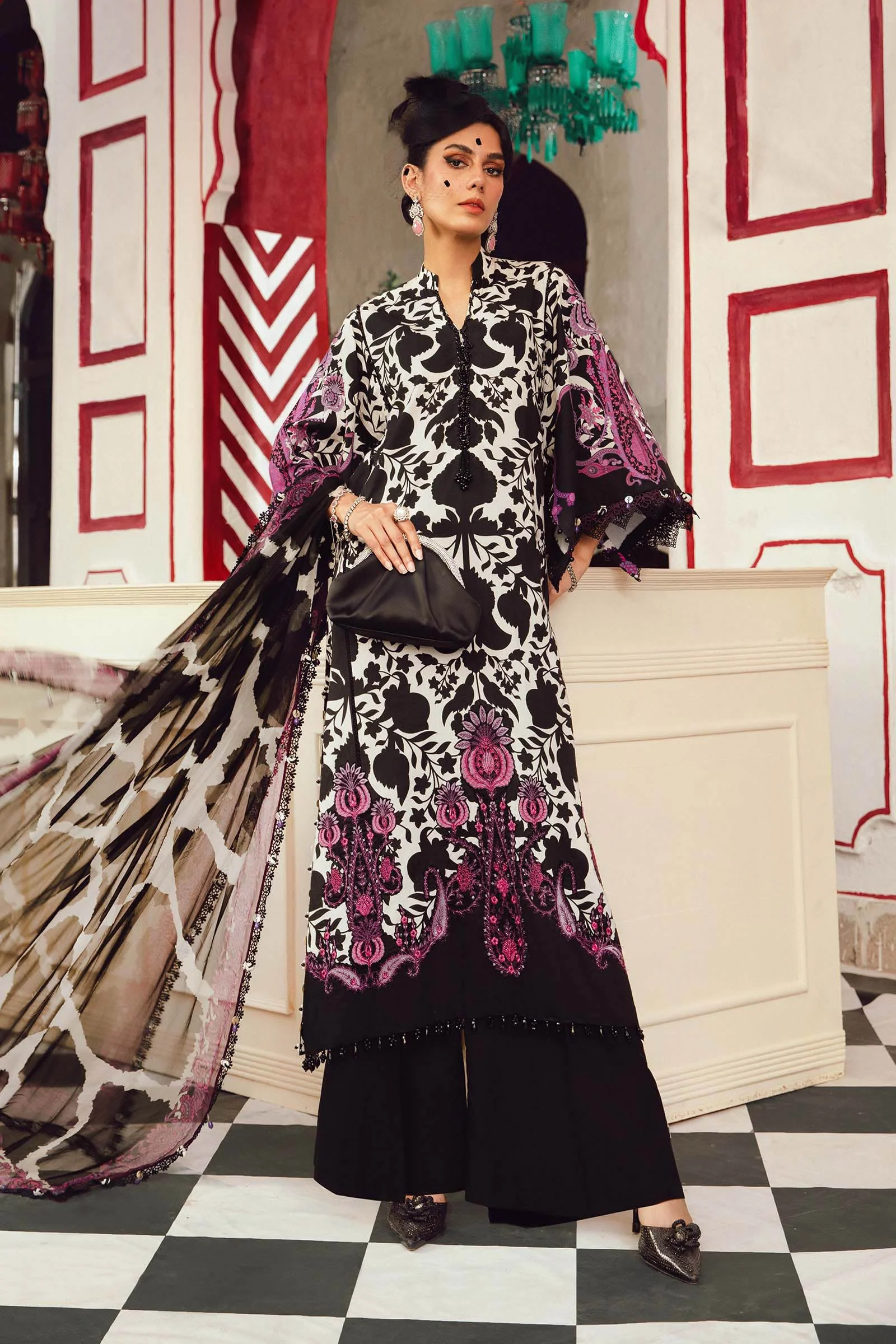 MARIA B - 3 Piece Embroidered Lawn MPT-2704-B