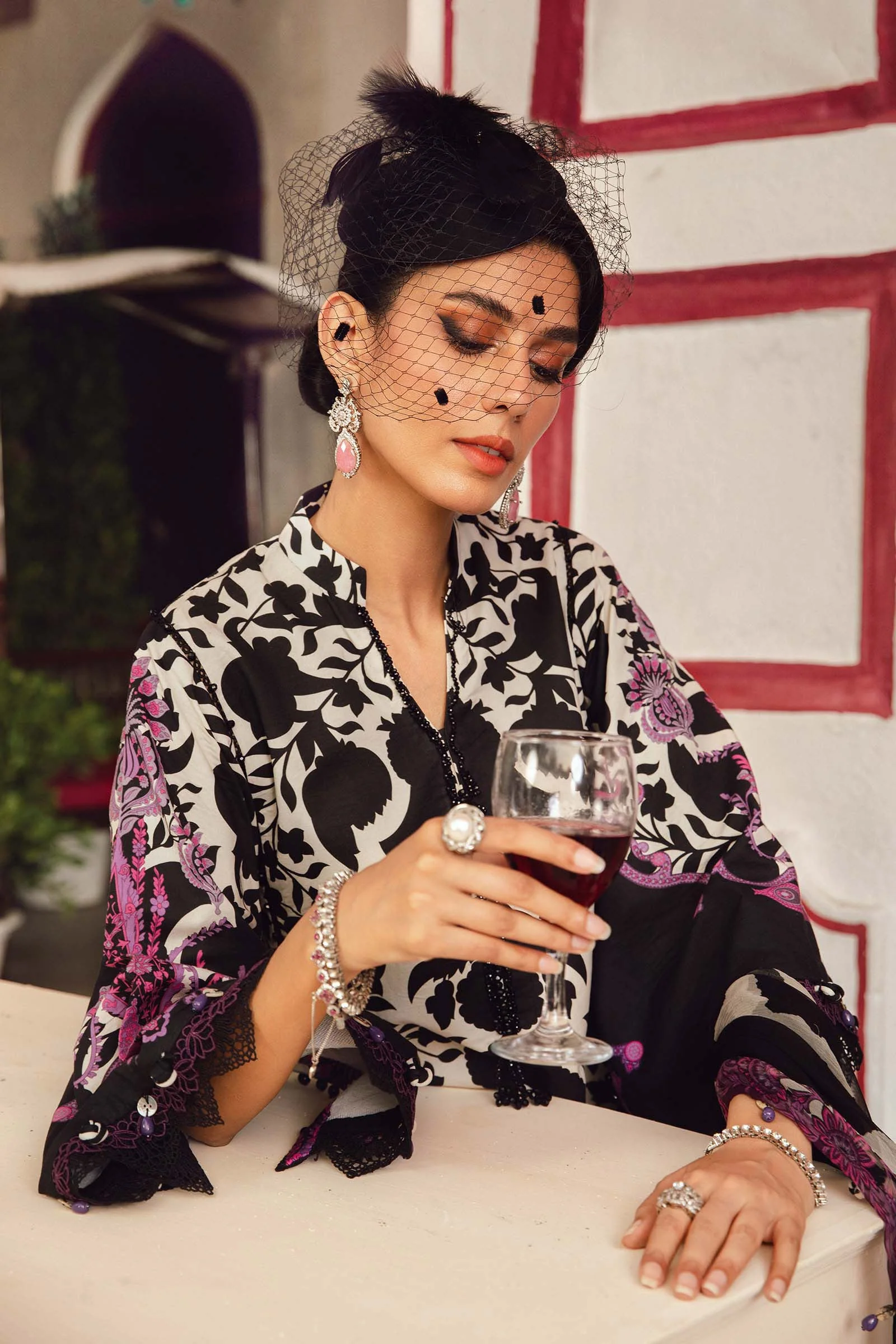 MARIA B - 3 Piece Embroidered Lawn MPT-2704-B - Image 4