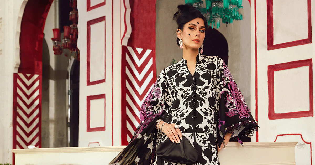 MARIA B - 3 Piece Embroidered Lawn MPT-2704-B - Image 5