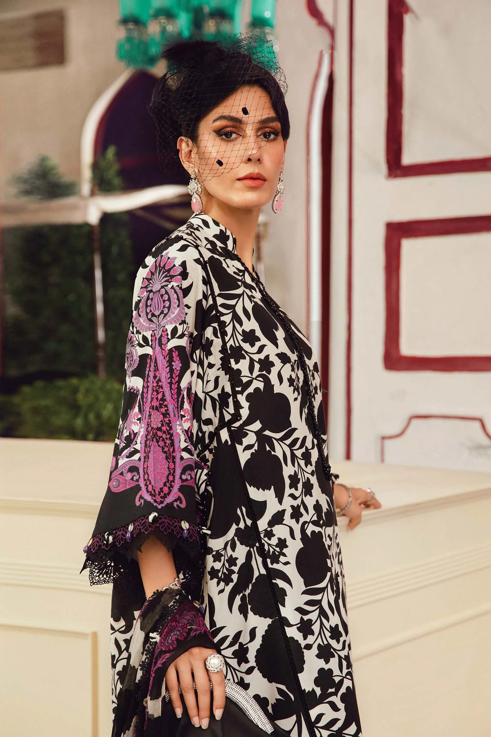 MARIA B - 3 Piece Embroidered Lawn MPT-2704-B - Image 6