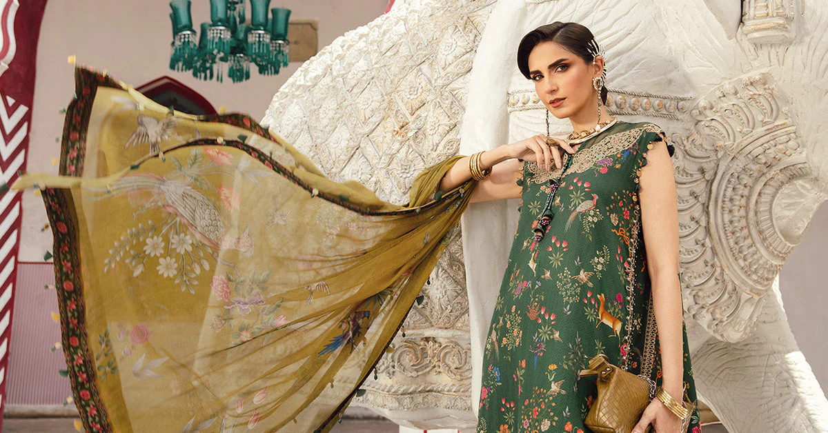 MARIA B - 3 Piece Embroidered Lawn MPT-2707-B - Image 6