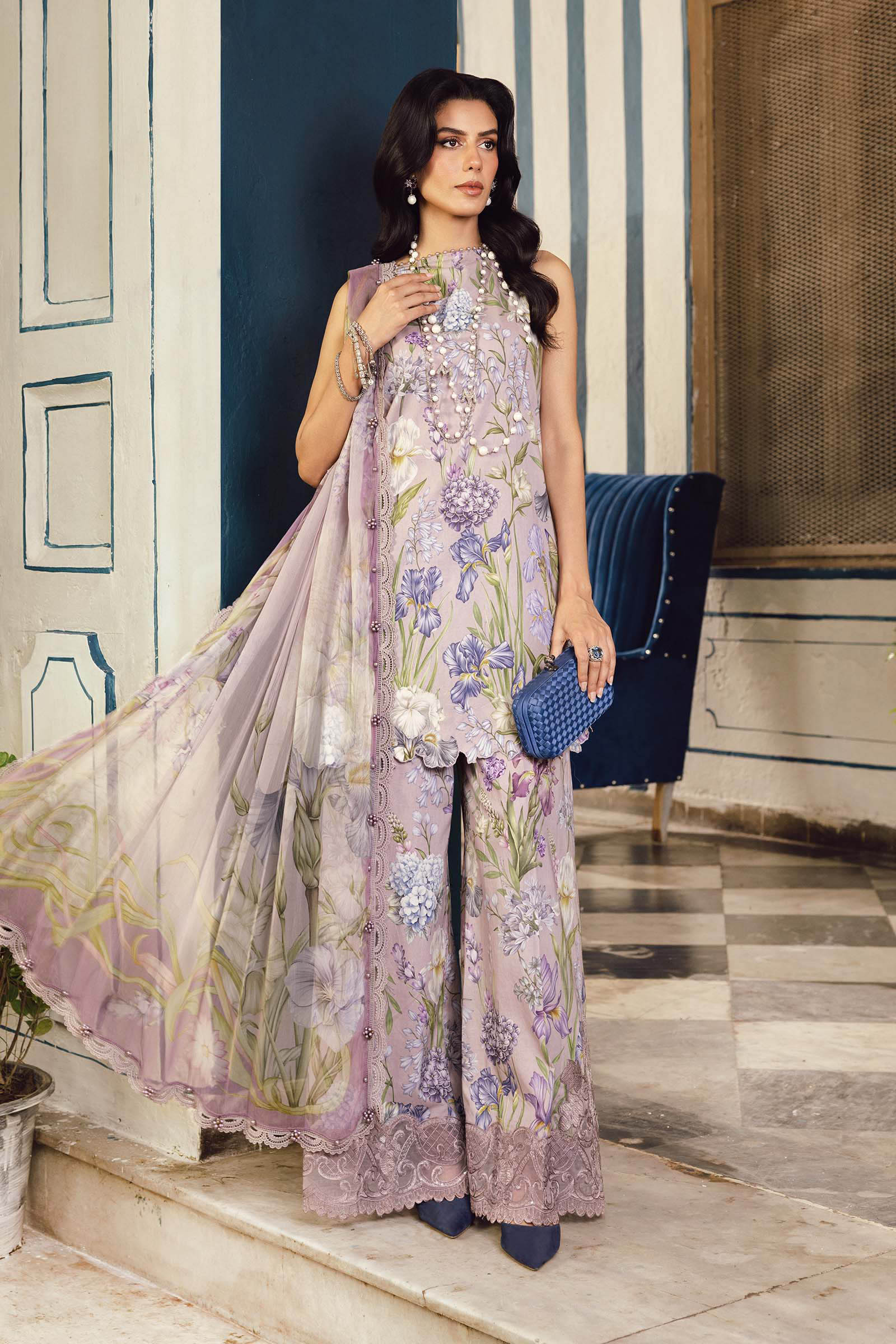 MARIA B - 3 Piece Embroidered Lawn MPT-2708-A