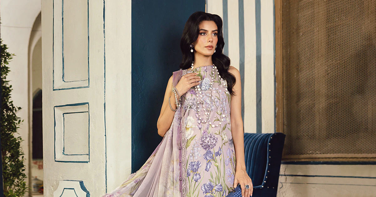 MARIA B - 3 Piece Embroidered Lawn MPT-2708-A - Image 5
