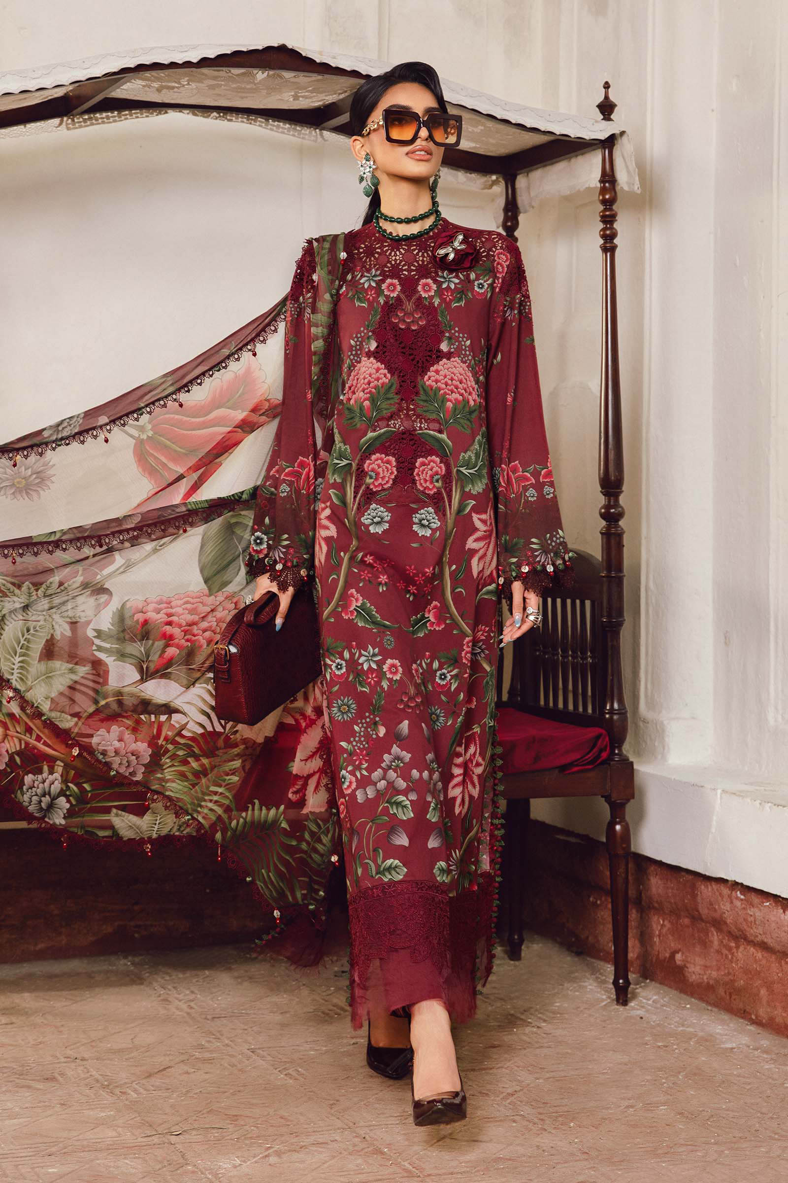 MARIA B - 3 Piece Embroidered Khaddar - MPT-2709-A