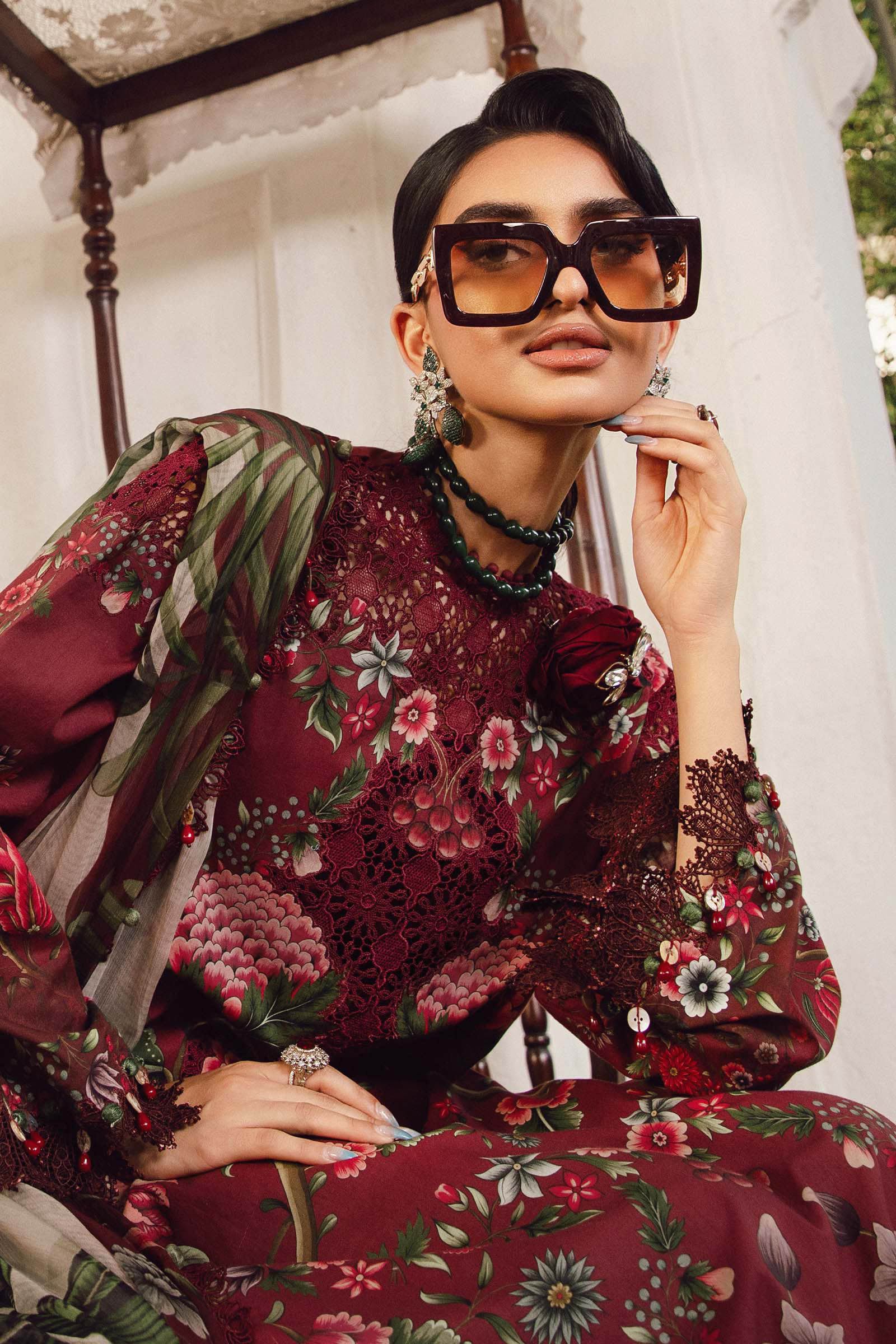 MARIA B - 3 Piece Embroidered Khaddar - MPT-2709-A - Image 6
