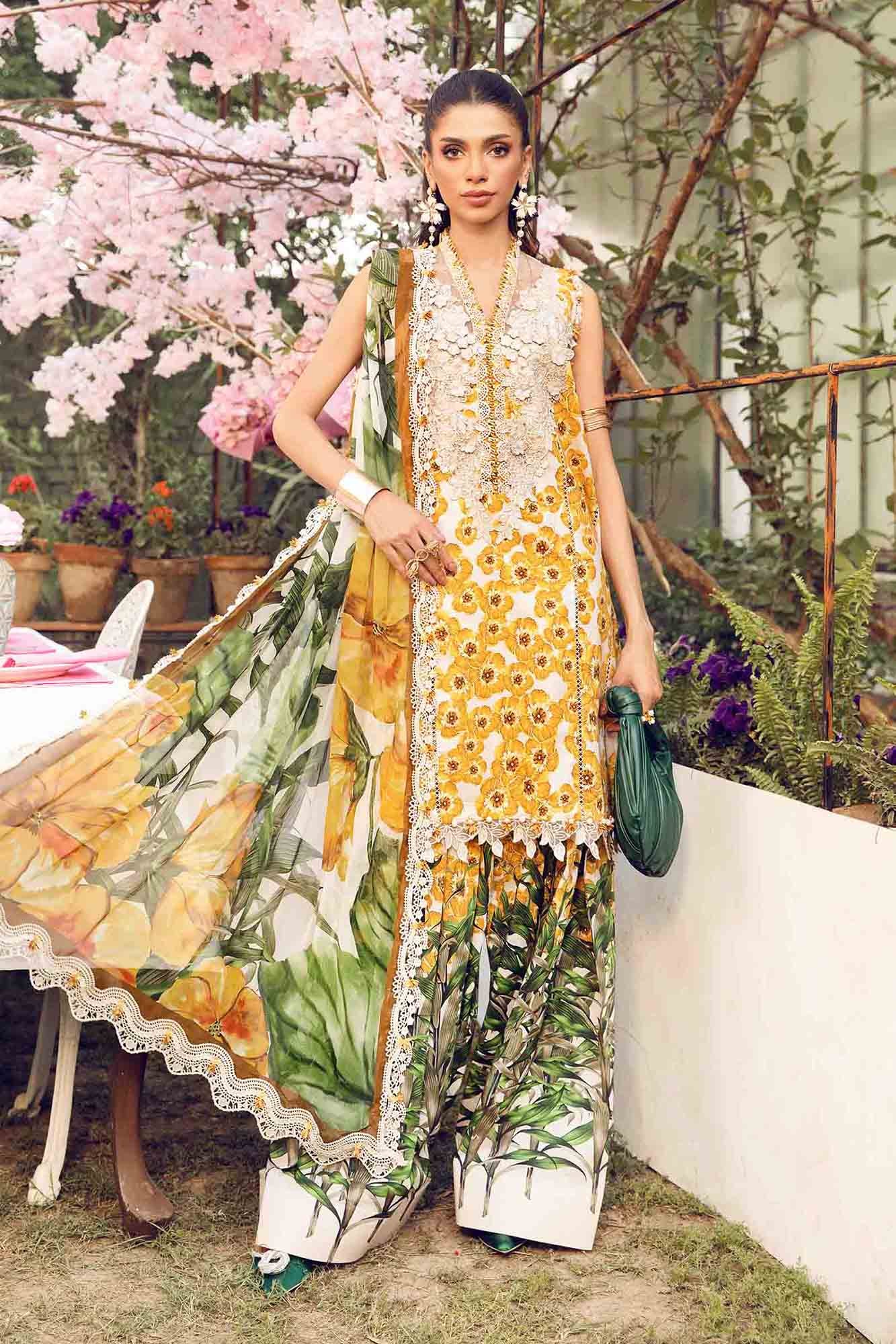 MARIA B -3 Piece Unstitched Embroidered Lawn Suit | 2606-A