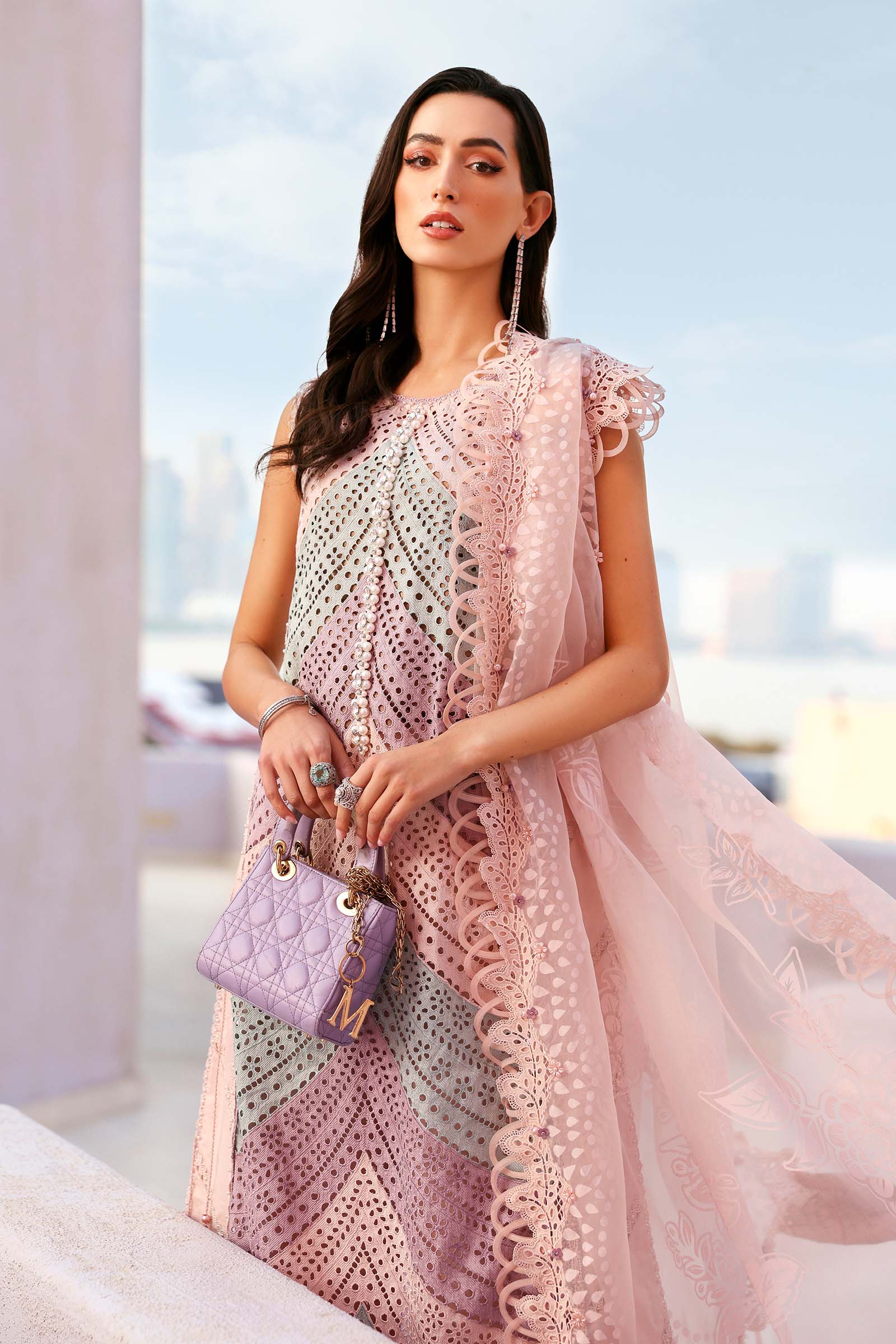 Maria b - 3 Piece Unstitched Embroidered Lawn Suit -2612-B - Image 7