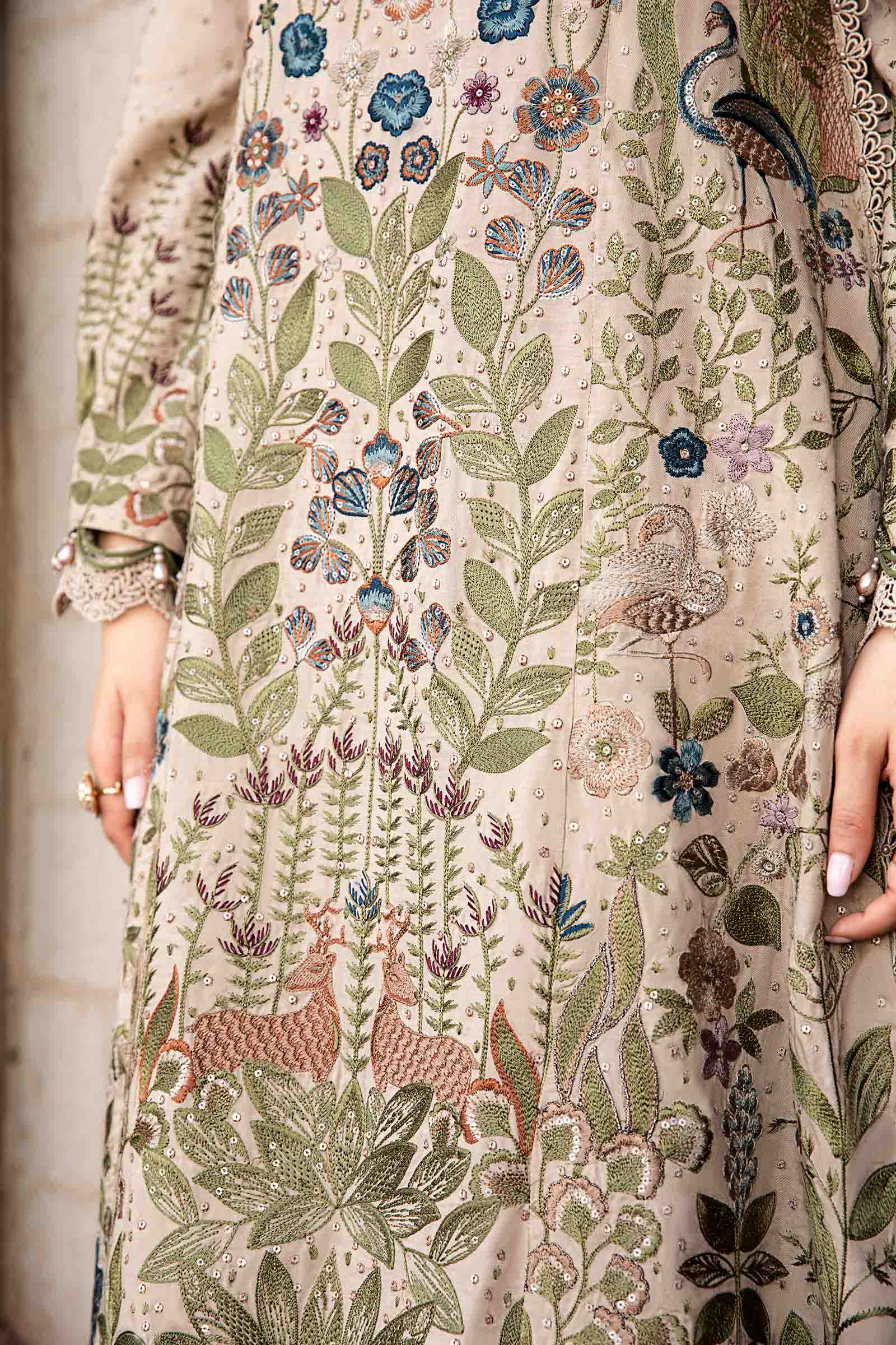 MARIA B -3 Piece Unstitched Embroidered Lawn Suit | DL-1211 - Image 4