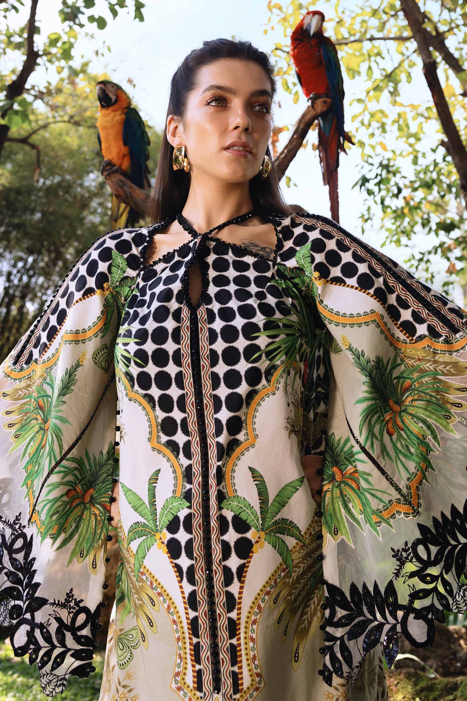 Maria b - 3 Piece Unstitched Embroidered Lawn Suit :MPT-2905-A - Image 2