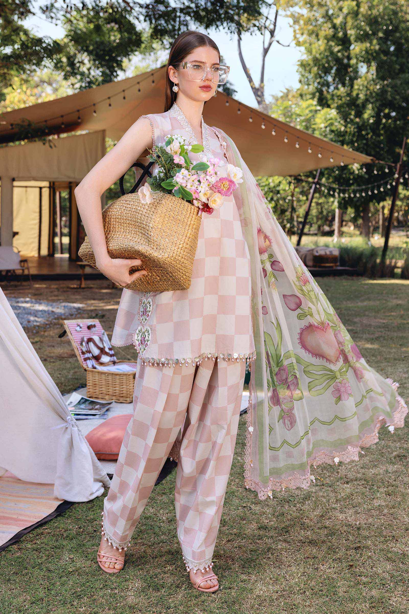 MARIA B -3 Piece Unstitched Embroidered Lawn Suit :MPT-2906-A