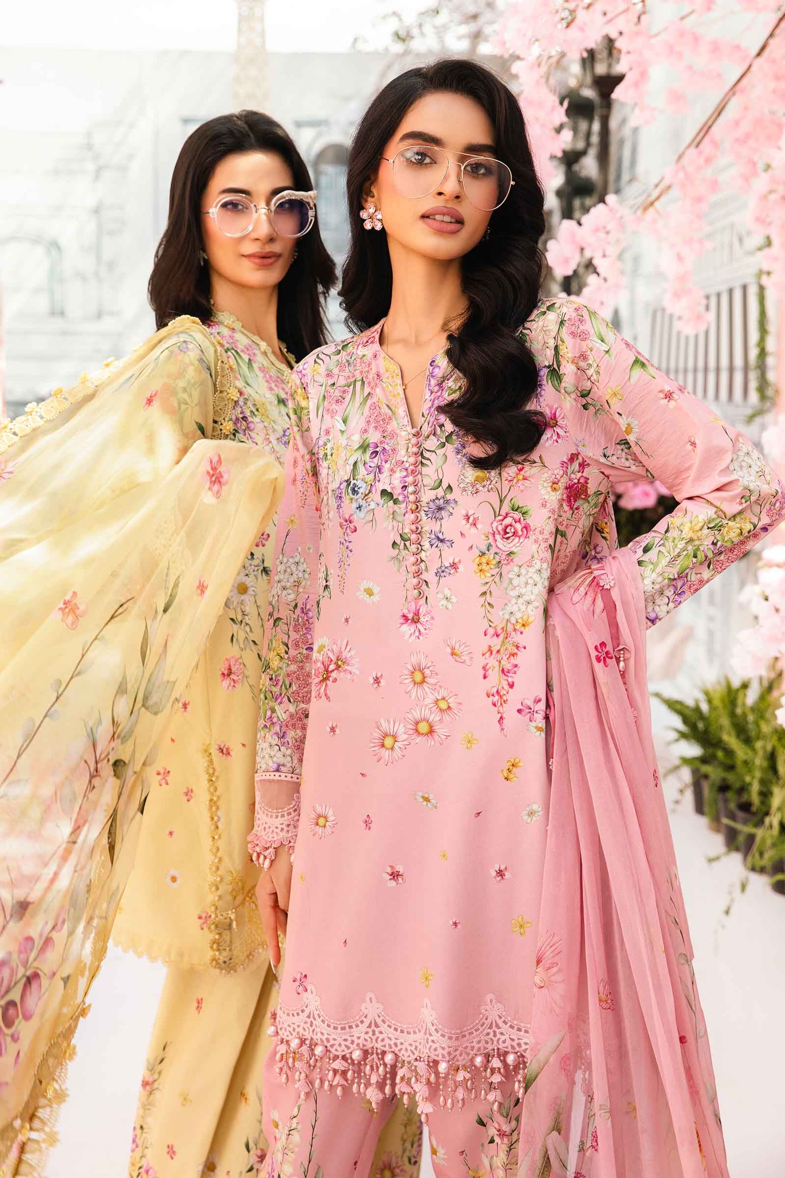 MARIA B -3 Piece Unstitched Embroidered Lawn Suit | MPT--2603-A - Image 4