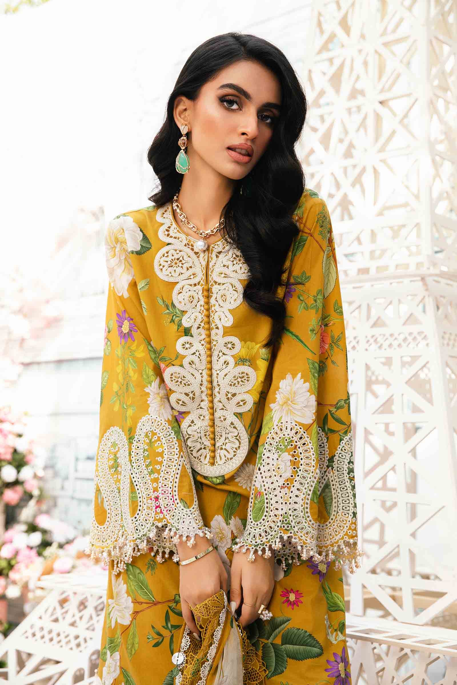 MARIA B -3 Piece Unstitched Embroidered Lawn Suit | MPT-2604-B - Image 2