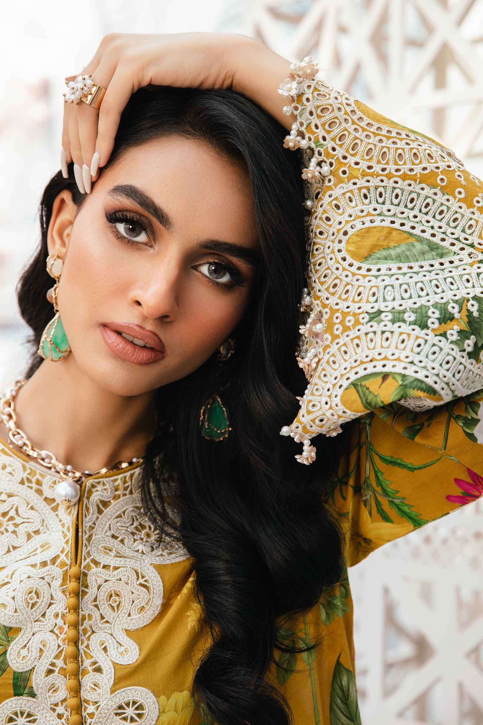 MARIA B -3 Piece Unstitched Embroidered Lawn Suit | MPT-2604-B - Image 5