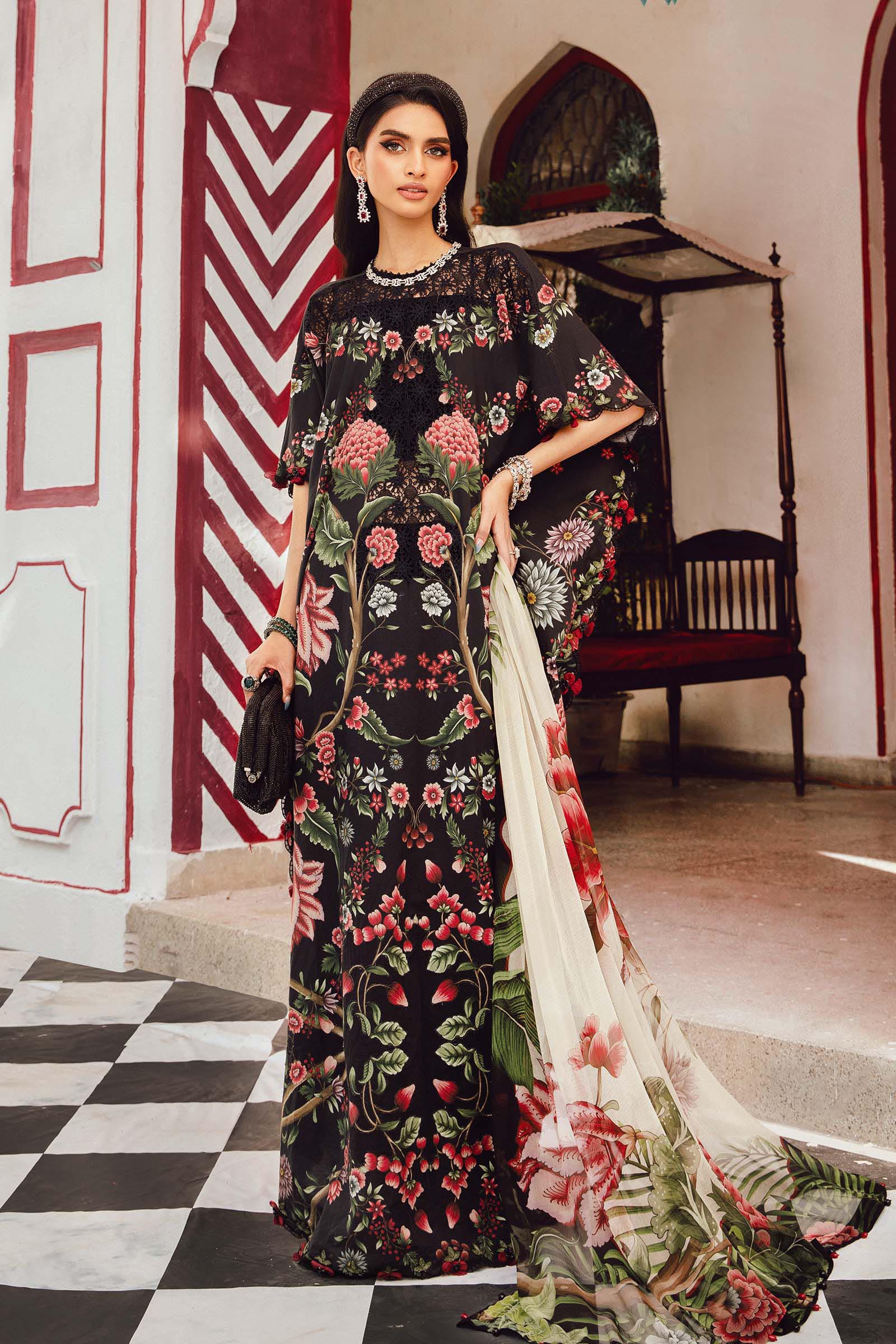 Maria.B 3 Piece Unstitched Embroidered Lawn Suit | MPT-2709-B