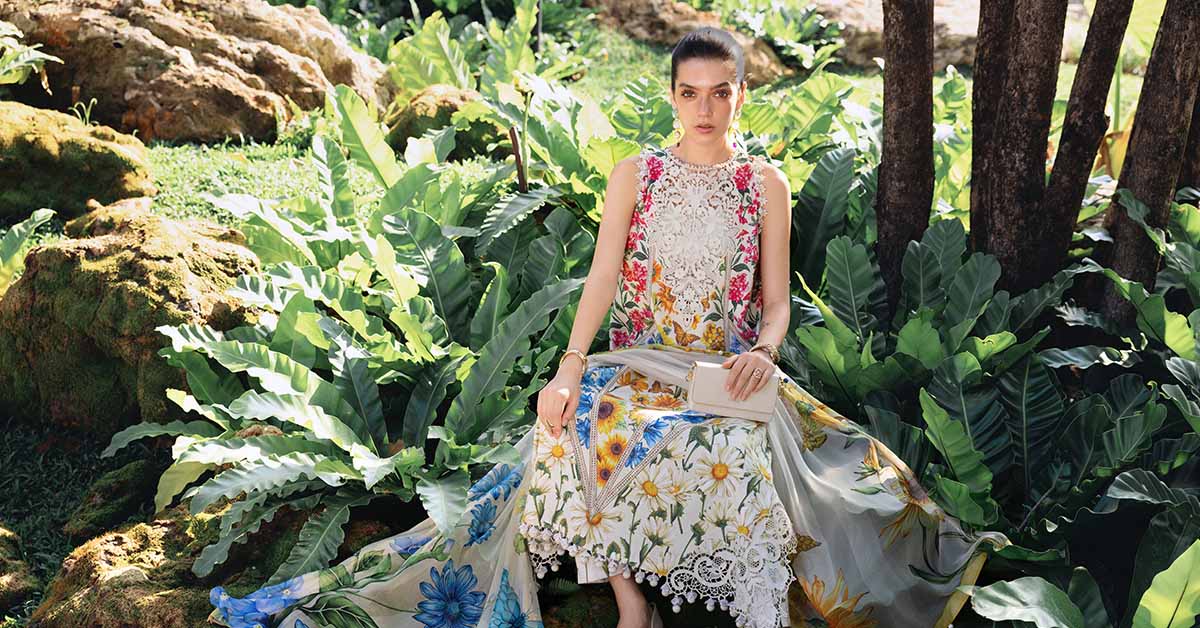 Maria b - 3 Piece Unstitched Embroidered Lawn Suit :MPT-2910-A - Image 5