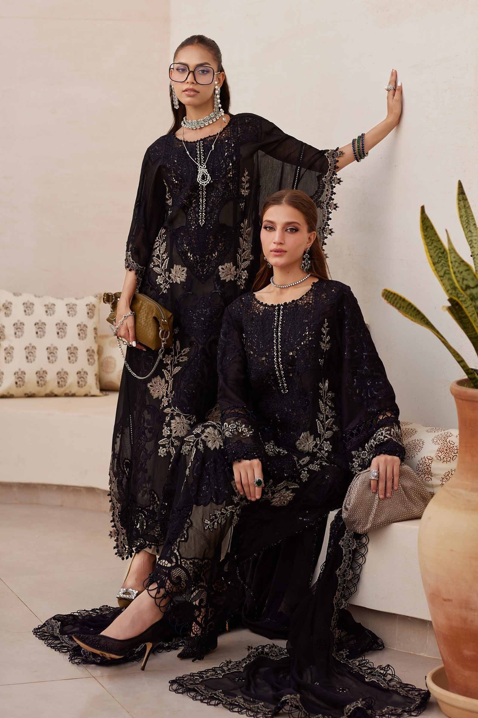Maria.B 3 Piece Unstitched Embroidered Paper Cotton Suit | EID LAWN-25-03 - Image 4