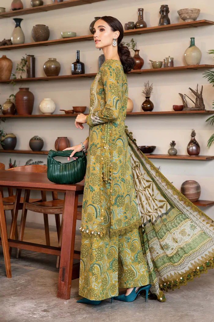MARIA B - 3 Piece Unstitched Printed Lawn Suit | MPT-2513-B - Image 4