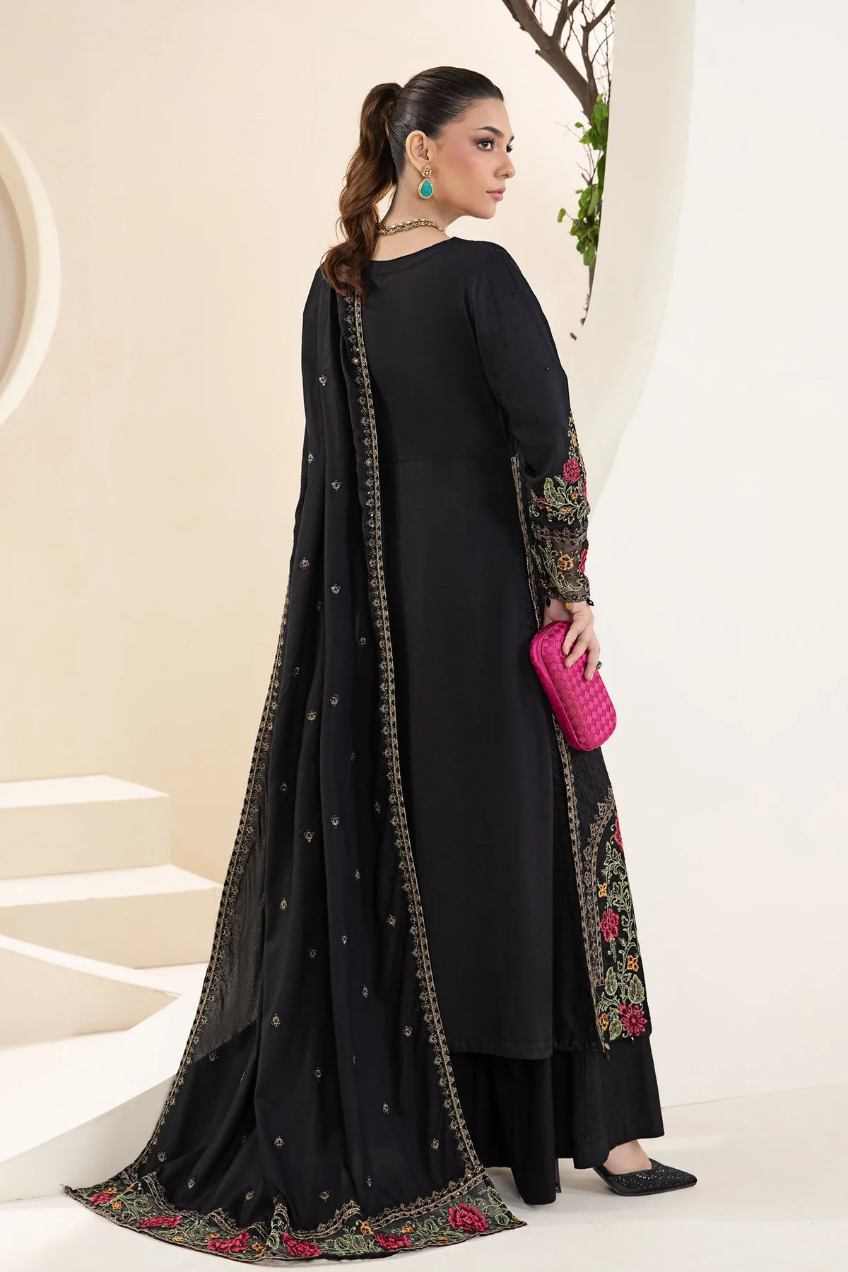 3PC LAWN SEQUENCE EMBROIDERED SHIRT WITH EBROIDERED SHAWL AND TROUSER - KPR1659 - Image 2
