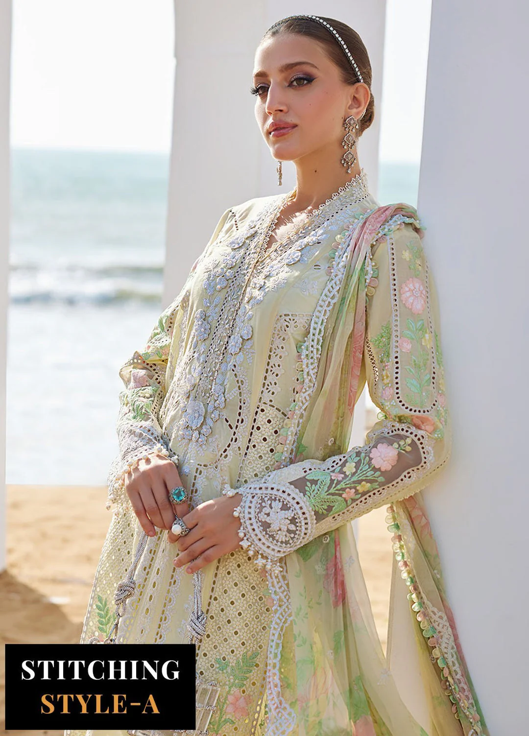 MARIA B - Embroidered Lawn 3 Piece Unstitched Suit MBL-EL-25-04 - Summer Collection - Image 6