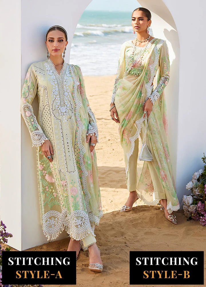 MARIA B - Embroidered Lawn 3 Piece Unstitched Suit MBL-EL-25-04 - Summer Collection - Image 8