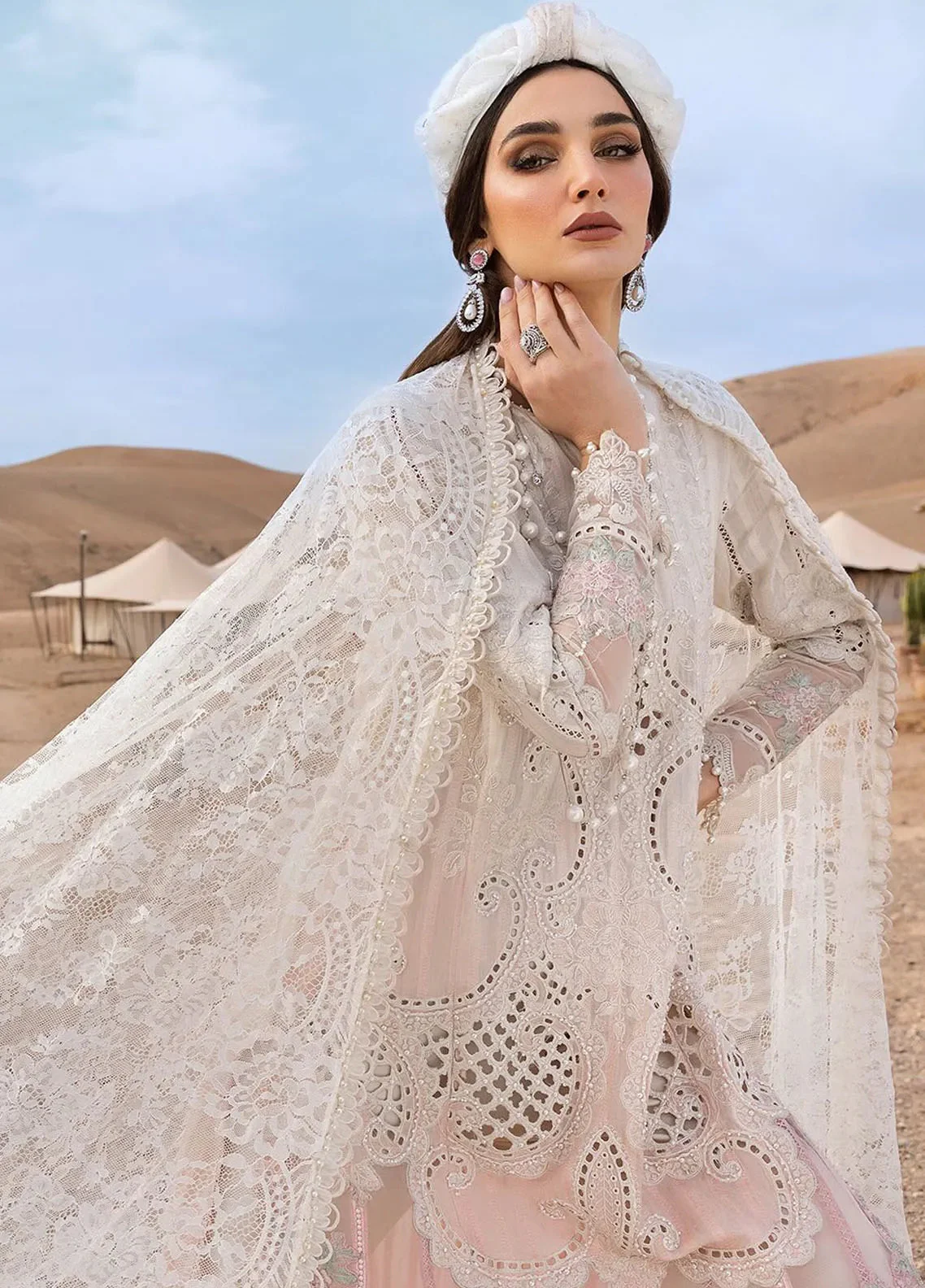 Maria B Embroidered Suits Unstitched 3 Piece MB25VL D-15A - Luxury Collection - Image 2