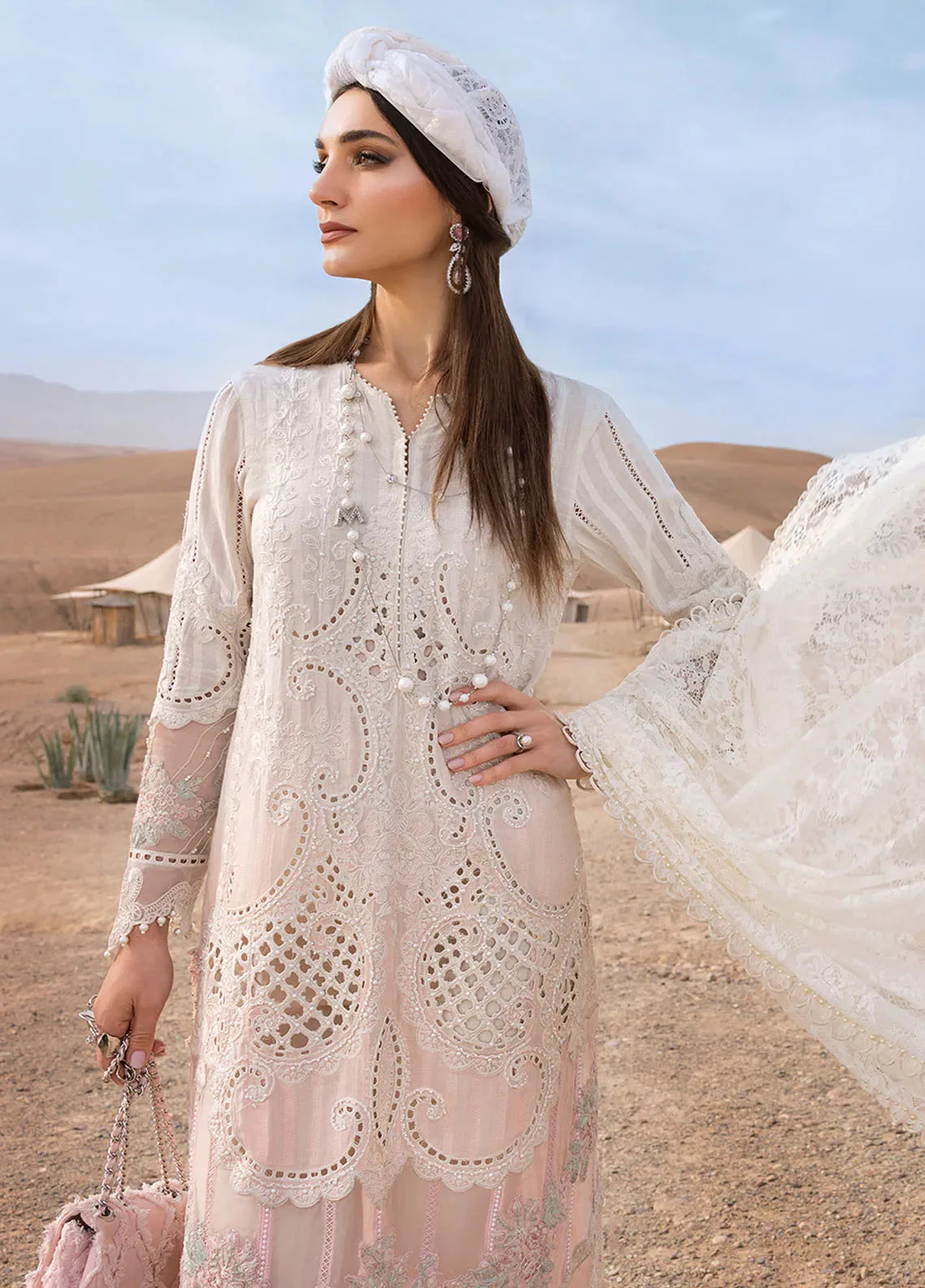 Maria B Embroidered Suits Unstitched 3 Piece MB25VL D-15A - Luxury Collection - Image 3