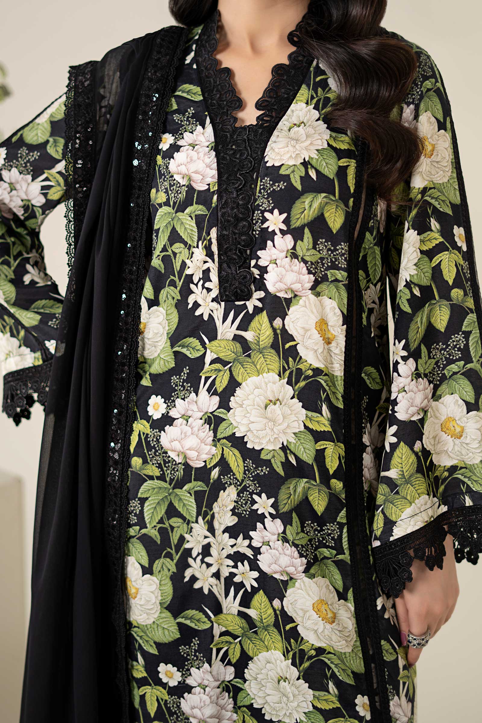Maria B PRINTED Embroidered Suits Unstitched | DW-EA25-56 - Image 4