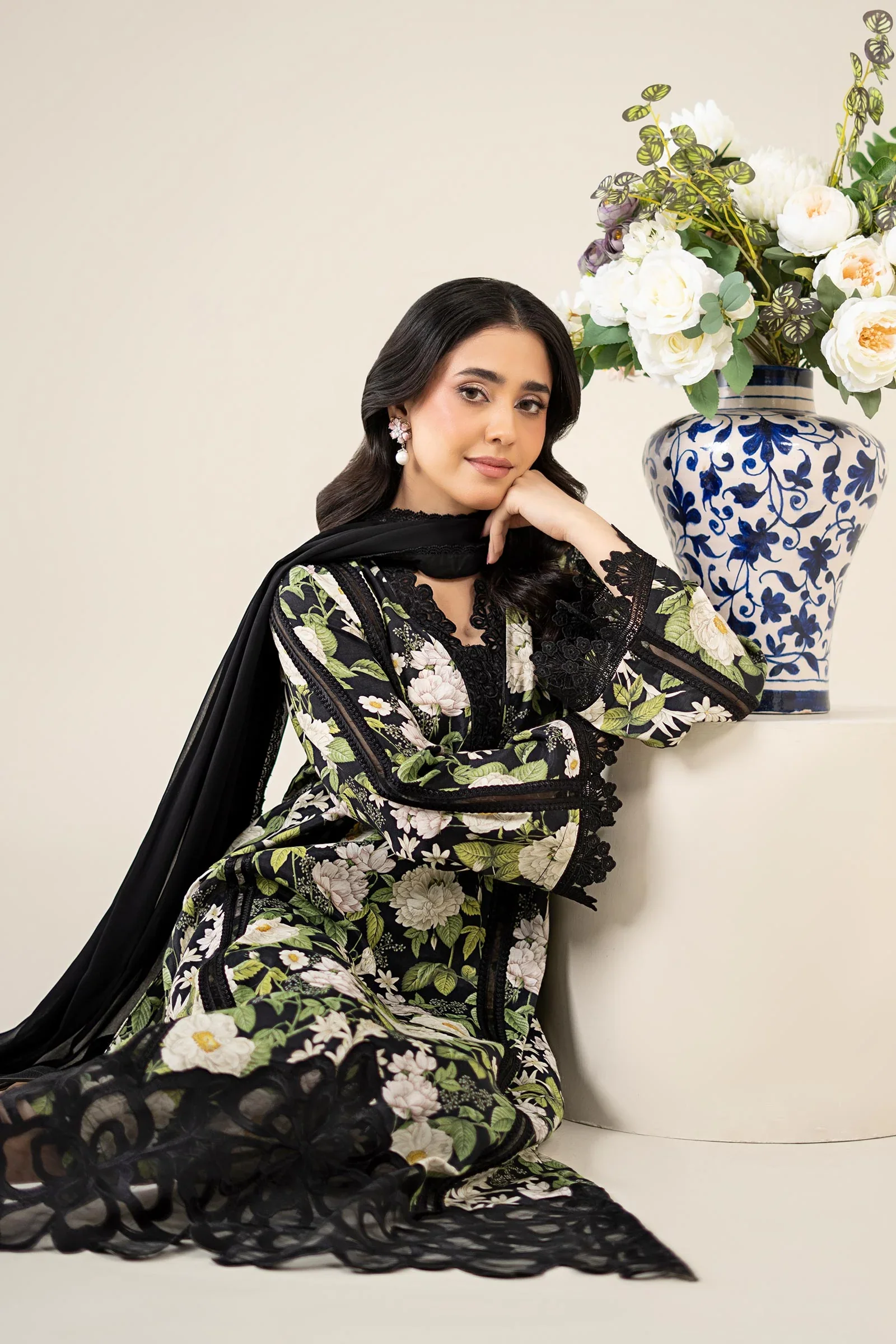 Maria B PRINTED Embroidered Suits Unstitched | DW-EA25-56 - Image 5