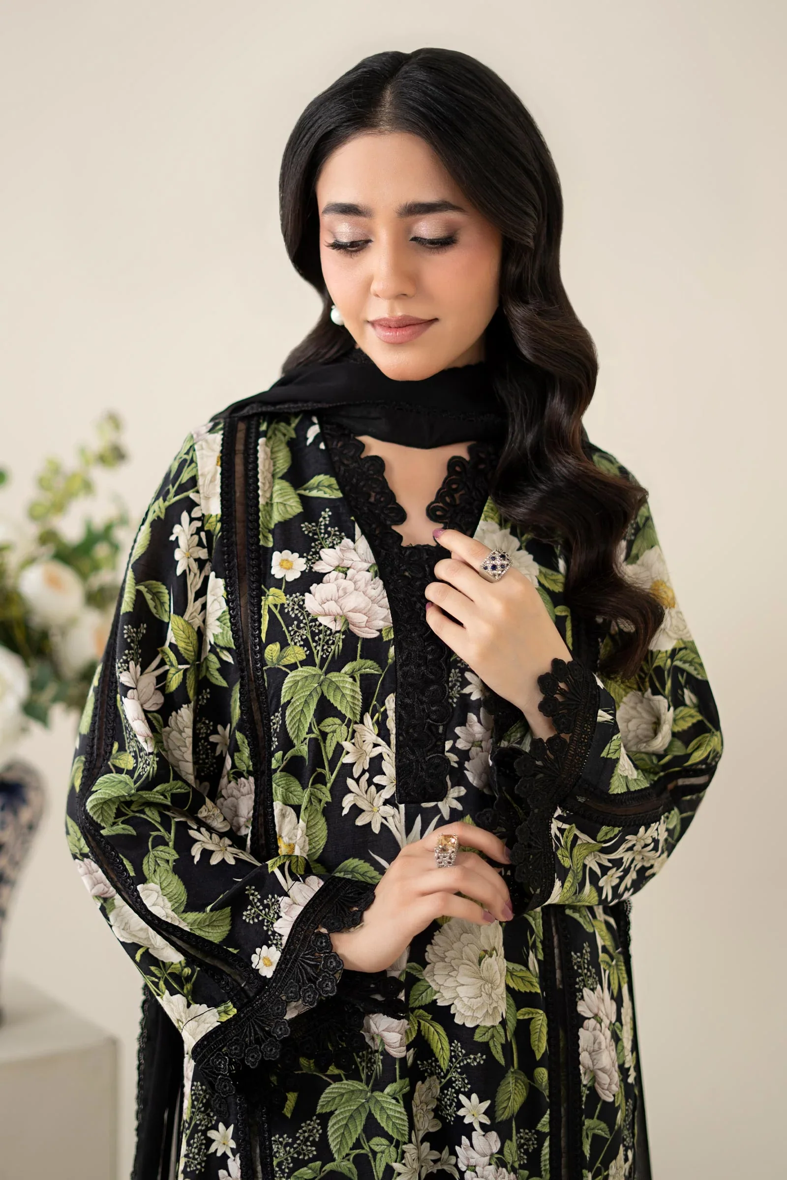 Maria B PRINTED Embroidered Suits Unstitched | DW-EA25-56 - Image 6
