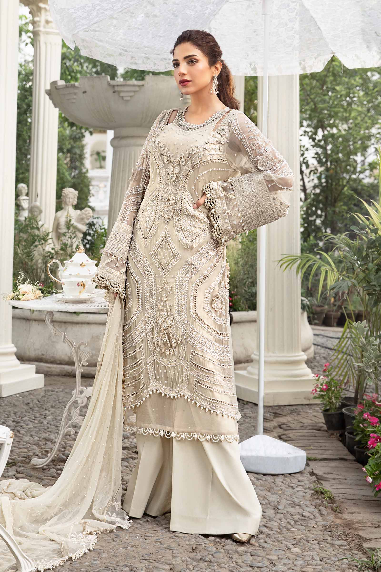 MARIA B -Unstitched Embroidered Chiffon Suit | MPC-24-104 - Image 2