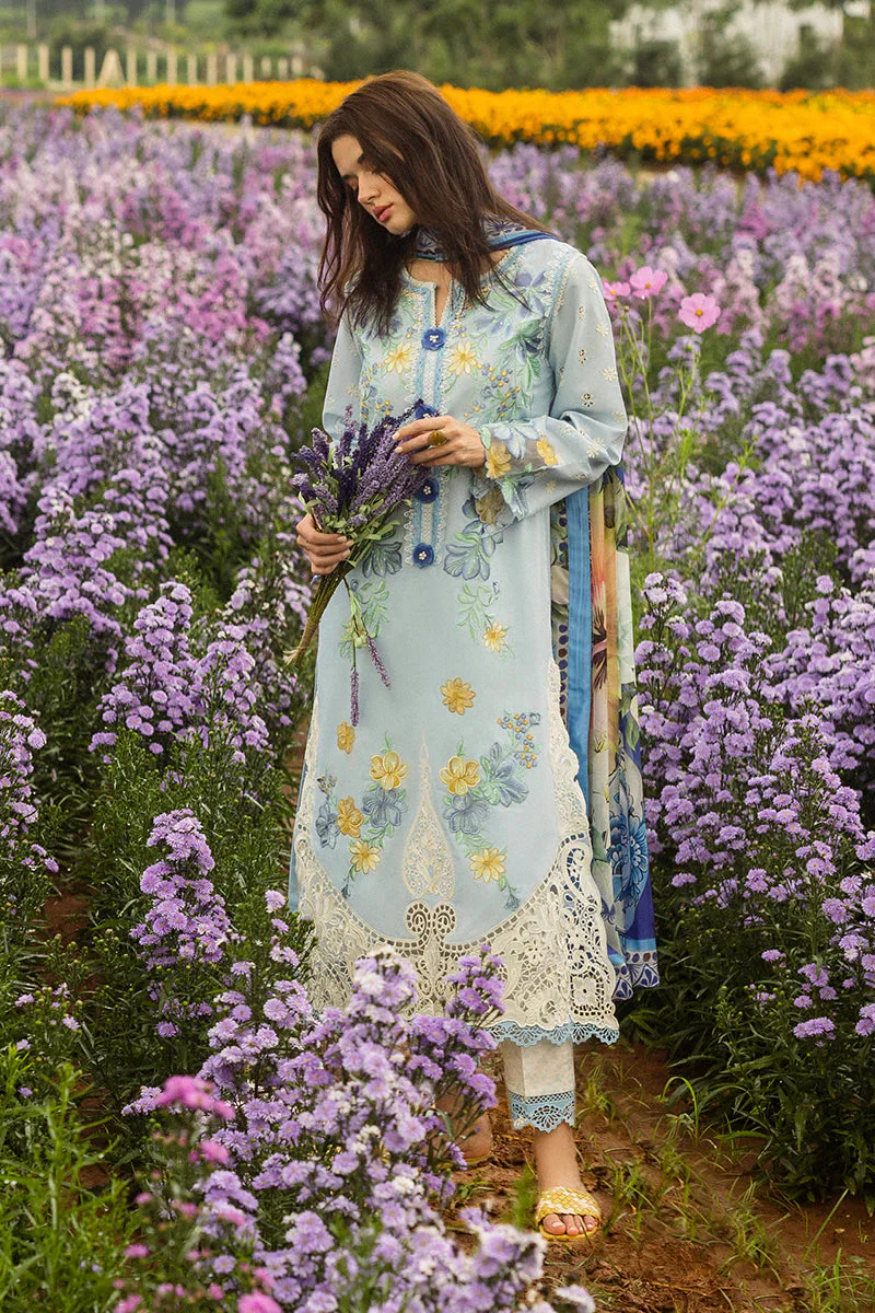 MUSHQ - 3PC LAWN EMBROIDERED SHIRT WITH VOIL PRINTED SHAWL AND TROUSER - KPR 2453 - Image 4