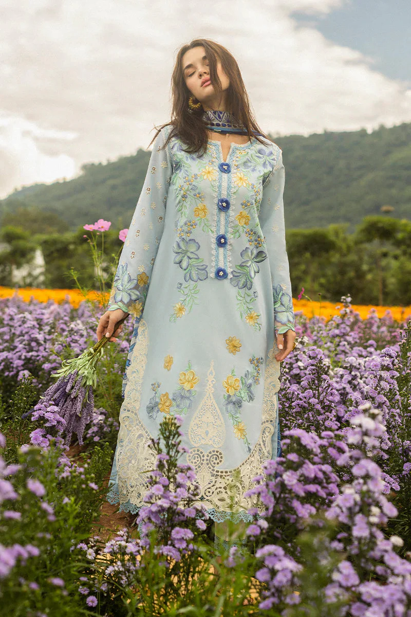MUSHQ - 3PC LAWN EMBROIDERED SHIRT WITH VOIL PRINTED SHAWL AND TROUSER - KPR 2453 - Image 5