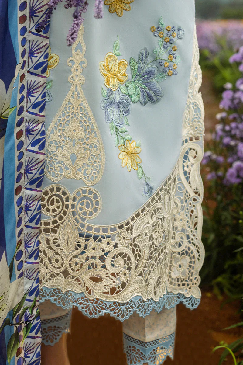 MUSHQ - 3PC LAWN EMBROIDERED SHIRT WITH VOIL PRINTED SHAWL AND TROUSER - KPR 2453 - Image 7