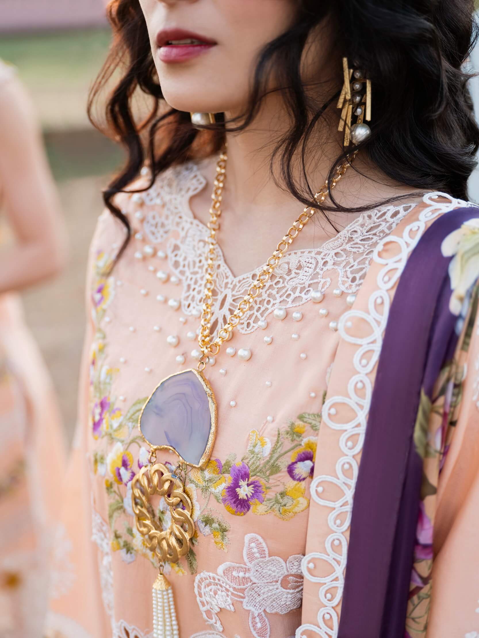 Mushq Lawana Embroidered Luxury Lawn Unstitched 3Pc Suit MSL-23-16 - Image 6