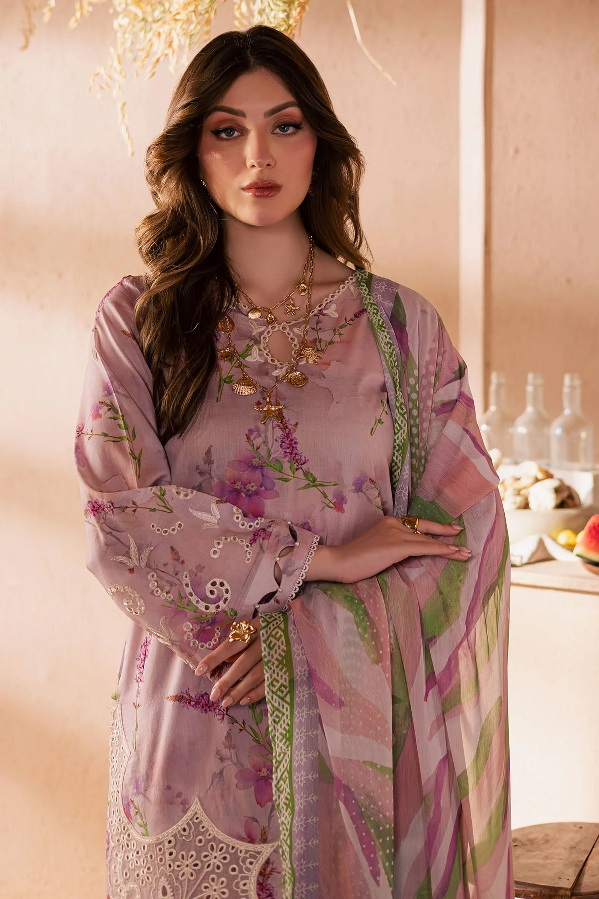 Nureh Luxury Lawn Embroidered 3 Pc Unstitched Collection NP-648 - Image 5