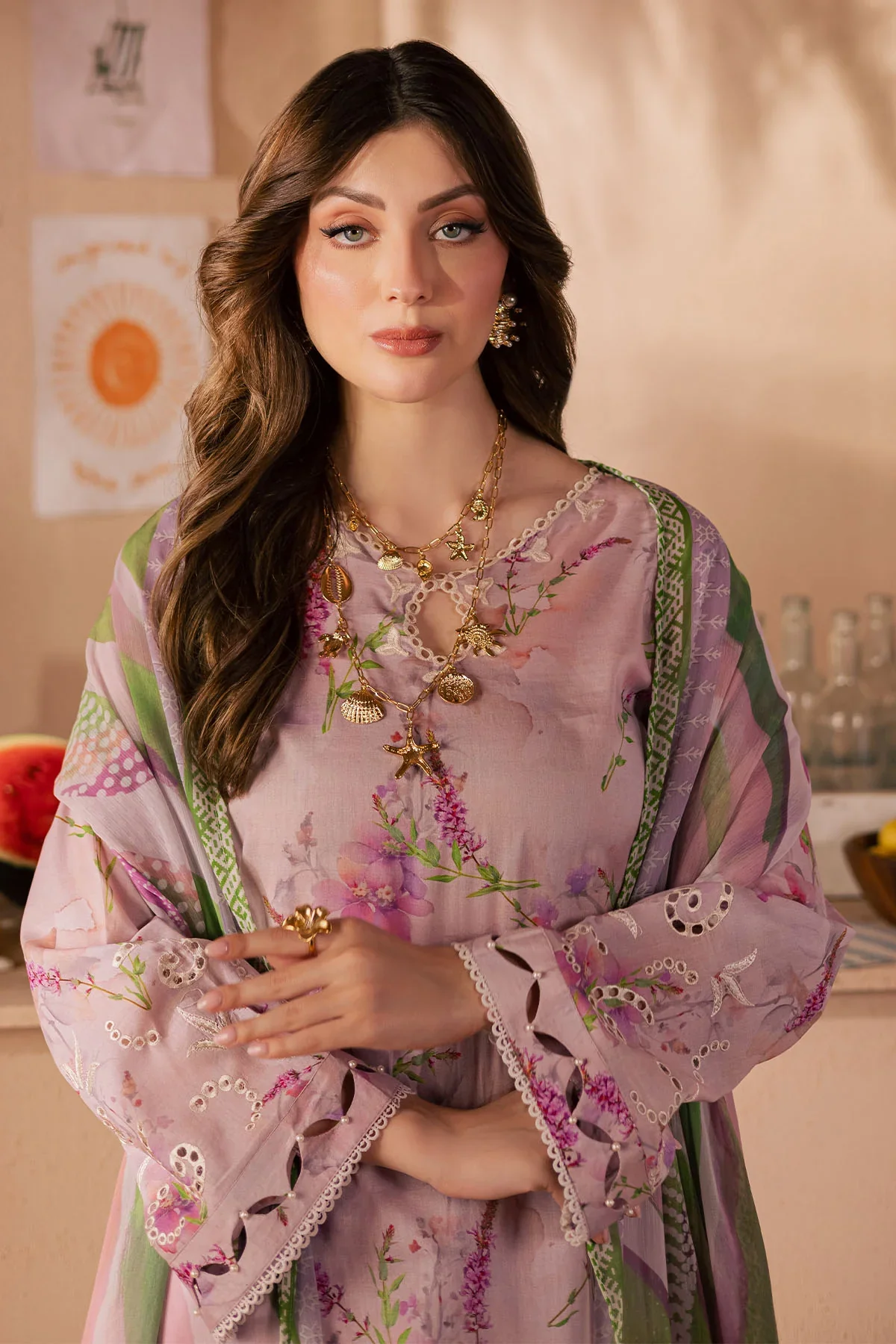 Nureh Luxury Lawn Embroidered 3 Pc Unstitched Collection NP-648 - Image 8