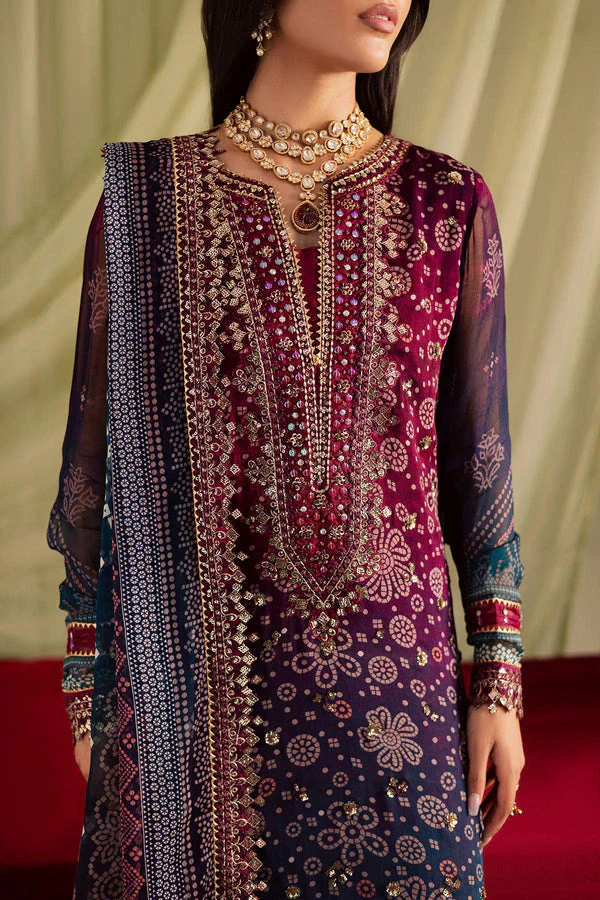 Nureh - Luxury LAWN Embroidered 3 Piece Unstitched -Jugni Festive | NP-700 - Image 3